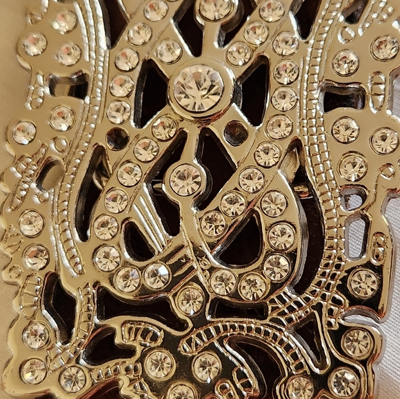 Old Navy Leather Belt with Rhinestone Buckle - Picture 11 of 13